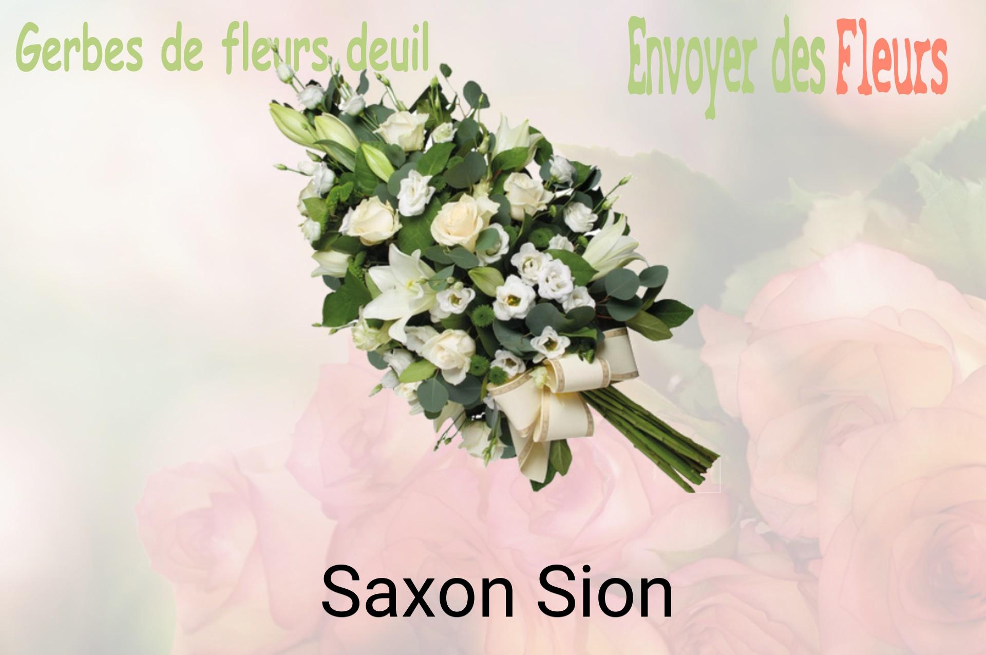 Gerbe de fleurs de deuil livrée à Saxon-Sion
